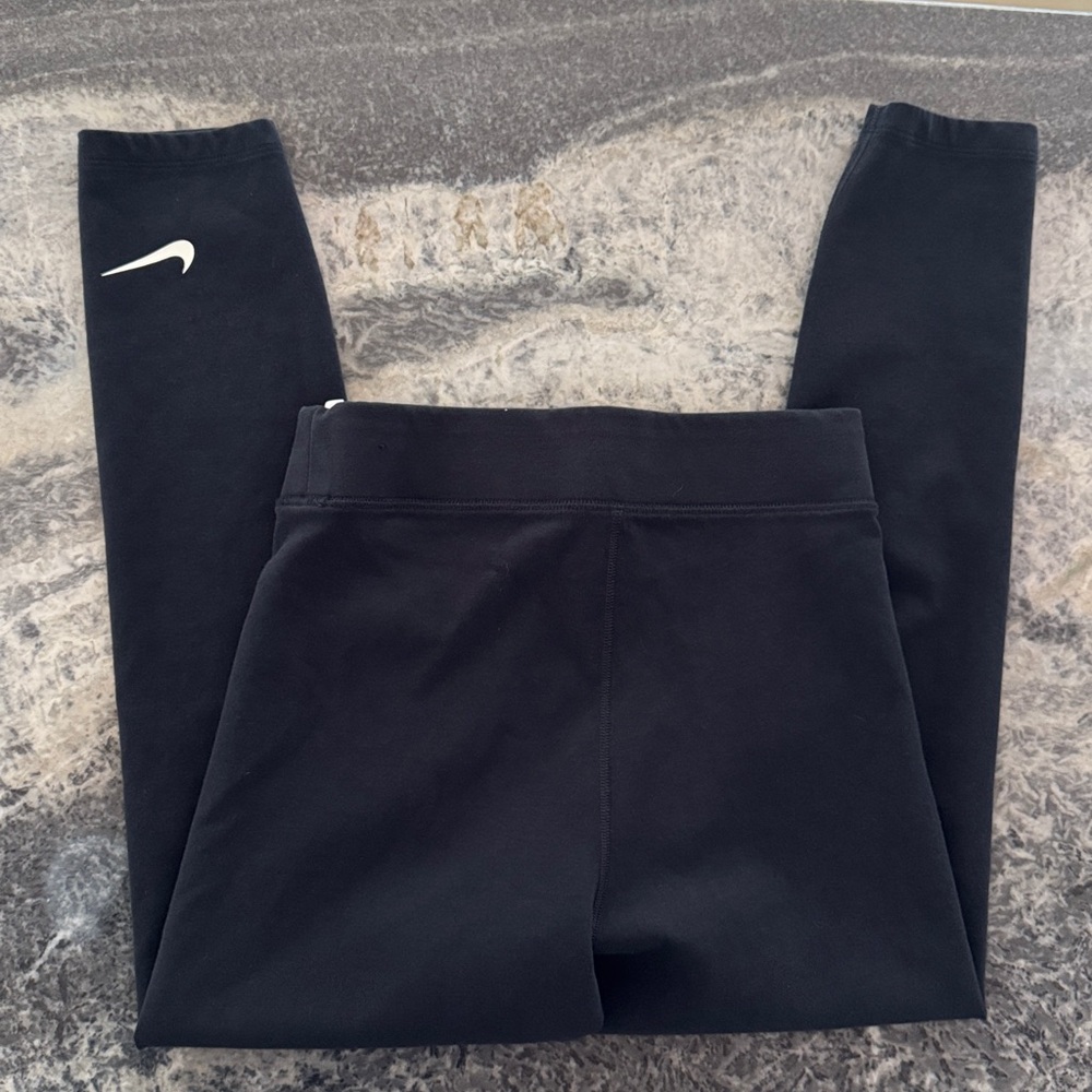 Nike Women’s  Black Leggings with White Logo